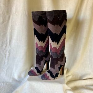 NEW Jimmy Choo Suede Tall Boots 38 1/2